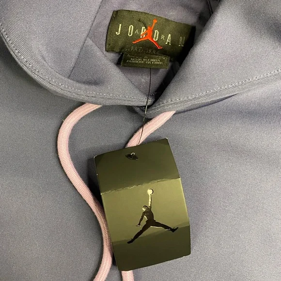 RARE Jordan 23 Engineered Lavender Hoodie with Metal Aglet Pink Drawstrings